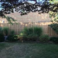 double panel wood fence