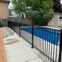 side pool modular iron fence