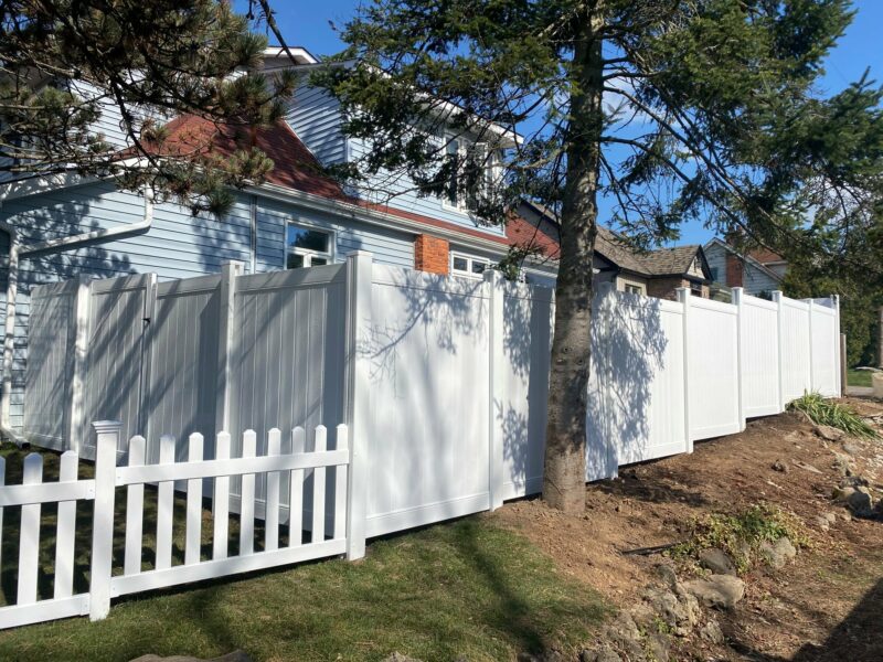 White Picket Vinyl Fence
