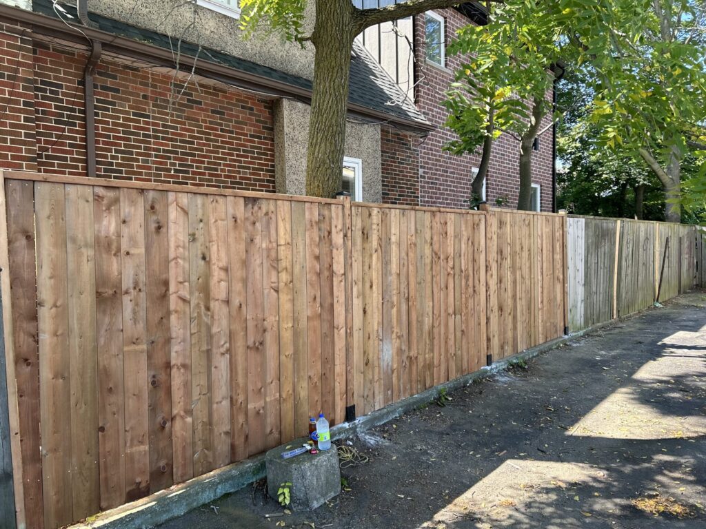 single board privacy fence with 4x4 posts